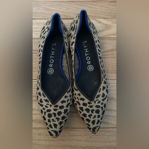 Rothy's Tan and Black Patterned Flats